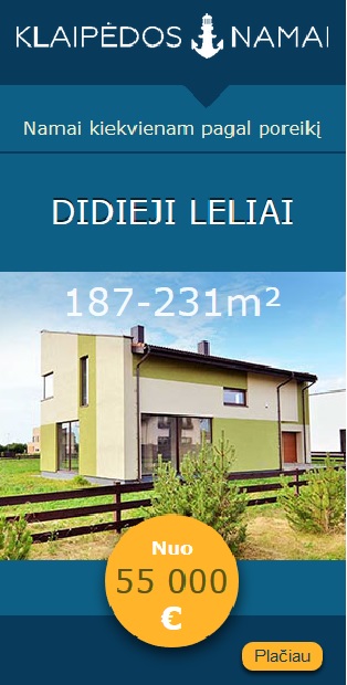 UAB "Citadelė" išskirtinis individualių namų projektų pardavėjas Klaipėdos regione